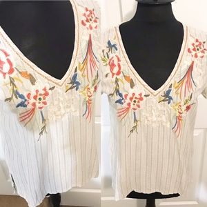 ⚠️5 for $10⚠️Solitaire embroidered tunic top